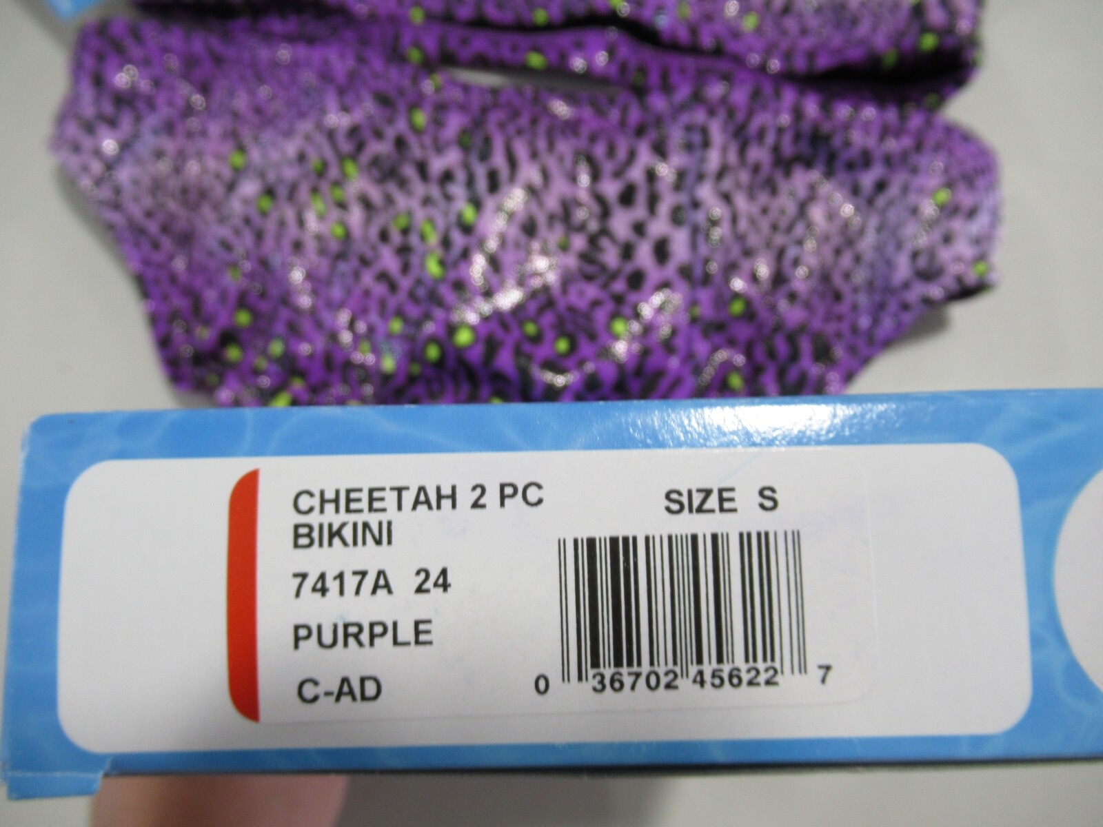 TYR The Finals Cheetah 2-Piece Size S Purple *NWT*
