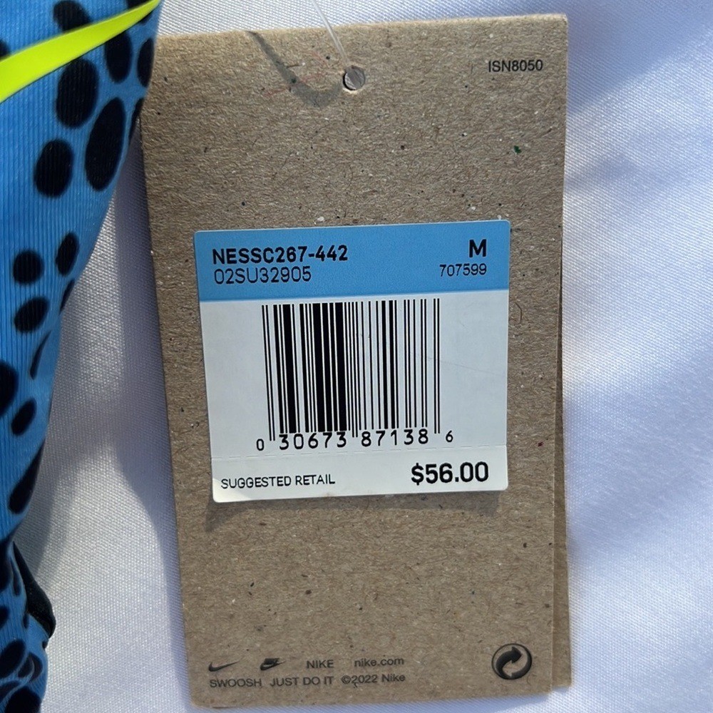 NWT Nike Women’s Swim Active Zip Top Blue Black Neon Green Medium Sporty