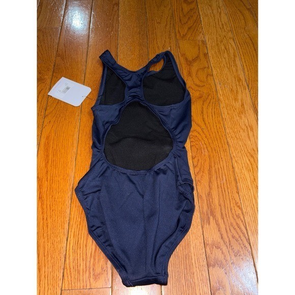 Dolfin Navy Blue One Piece Racerback Competitive Training Swimsuit 7482S Size 30