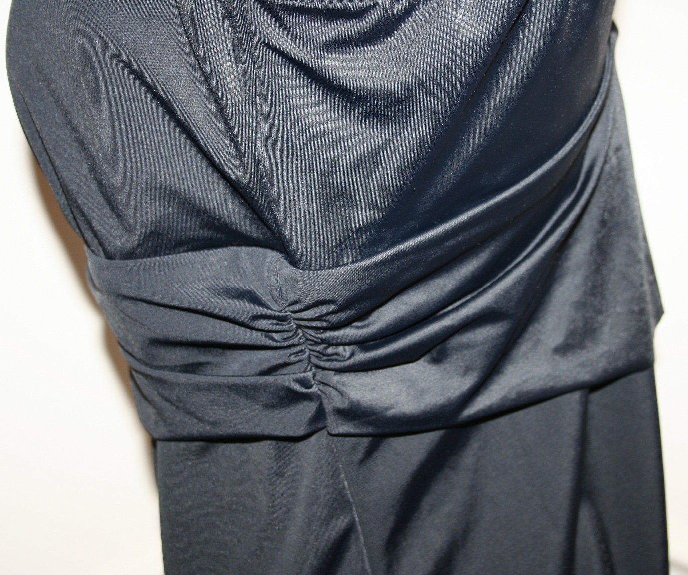 lands end PLUS SIZE ONE PIECE 1PC SWIMSUIT BATHING SUIT v neck top BLACK 22W 22