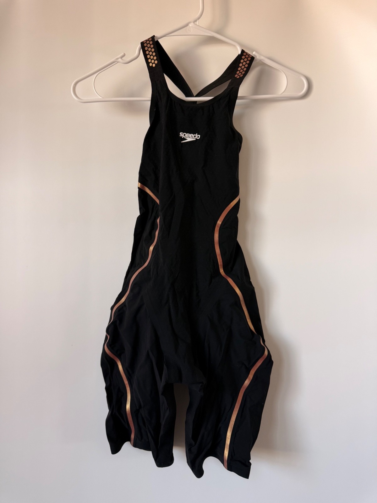 Women’s Speedo Fastskin LZR Pure Intent Open Back Black/Rose Gold Size 25