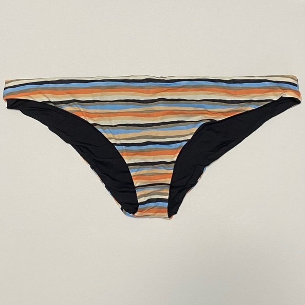 NWT prAna Genma Reversible Bikini Bottom in Water Stripes | Size XL