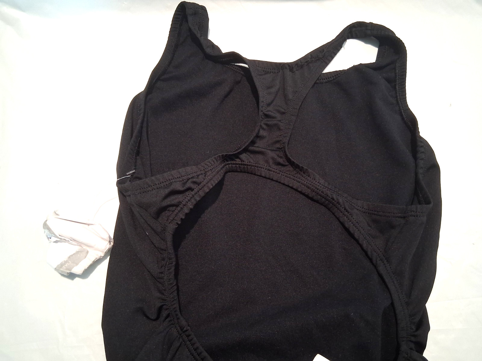 Dolphin Onepiece Swimsuit Aqua Shape Conservative Size XL Black New