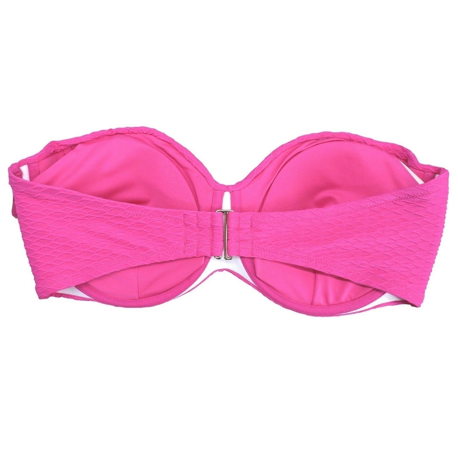 Victoria’s Secret Pink Bandeau Bikini Top Twist Push Up Swim 38DDD NWT Beach