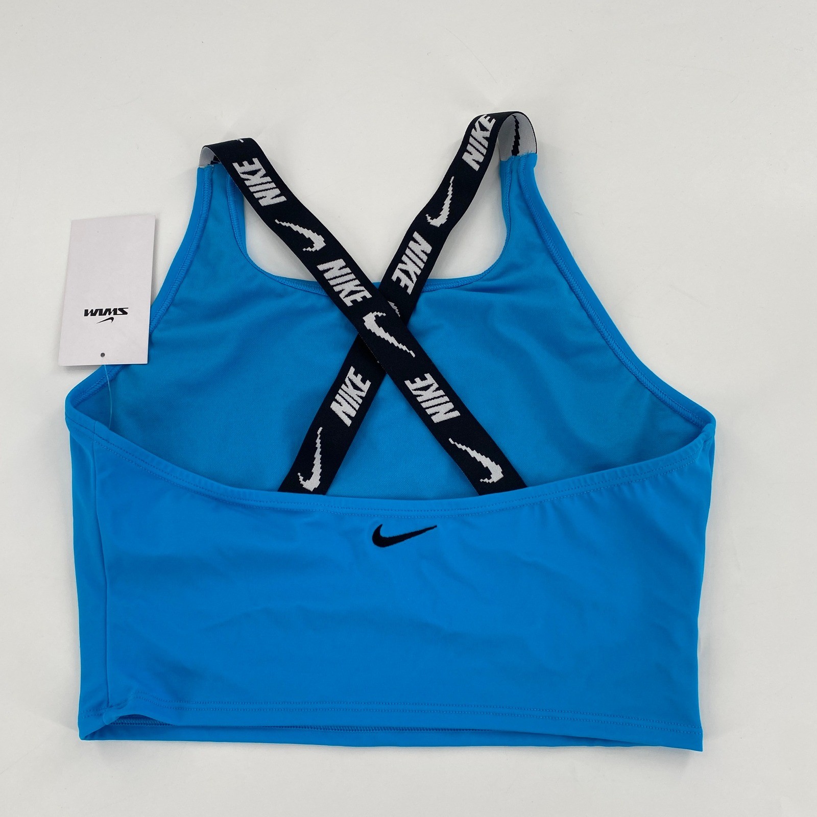 Nike Swim Pixel Swoosh Women’s Racerback Crop Top – Blue Extra Large XL
