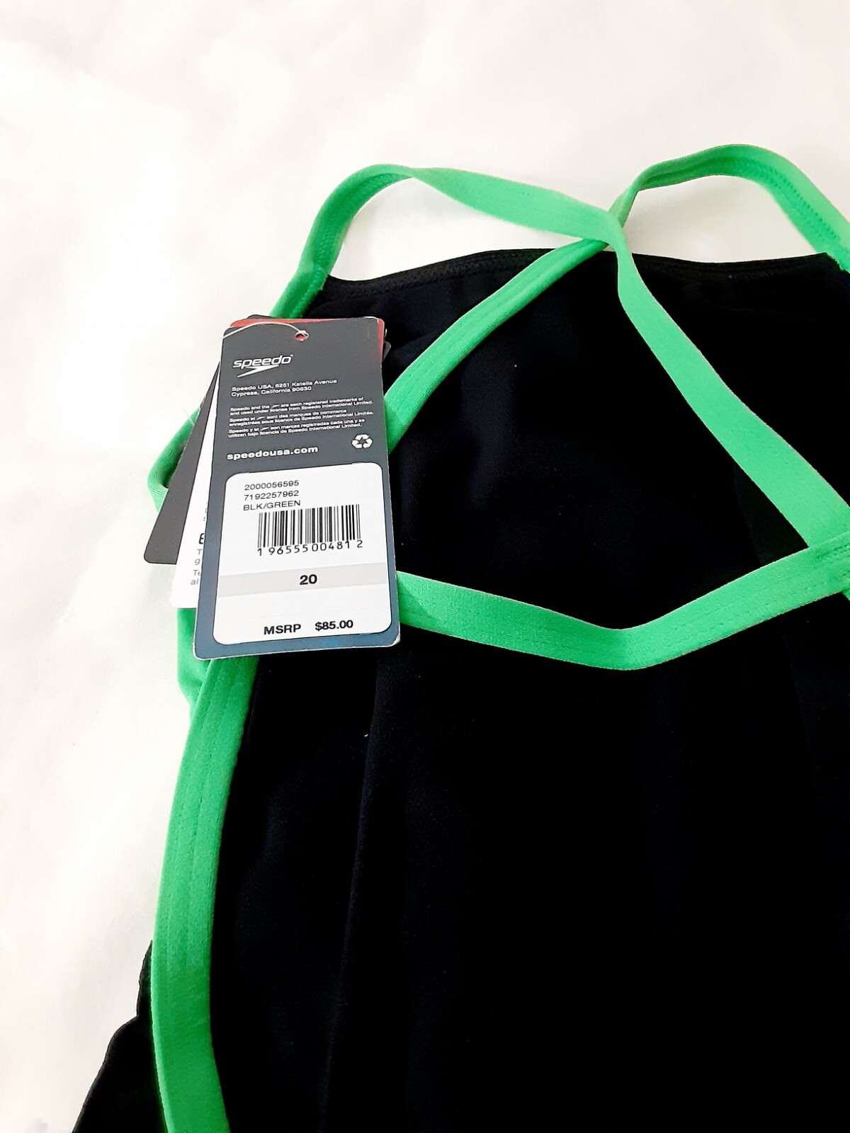 Speedo F Competitive Edge Splice Crossback 7192257 FL Women 20 BLK/GRN 962