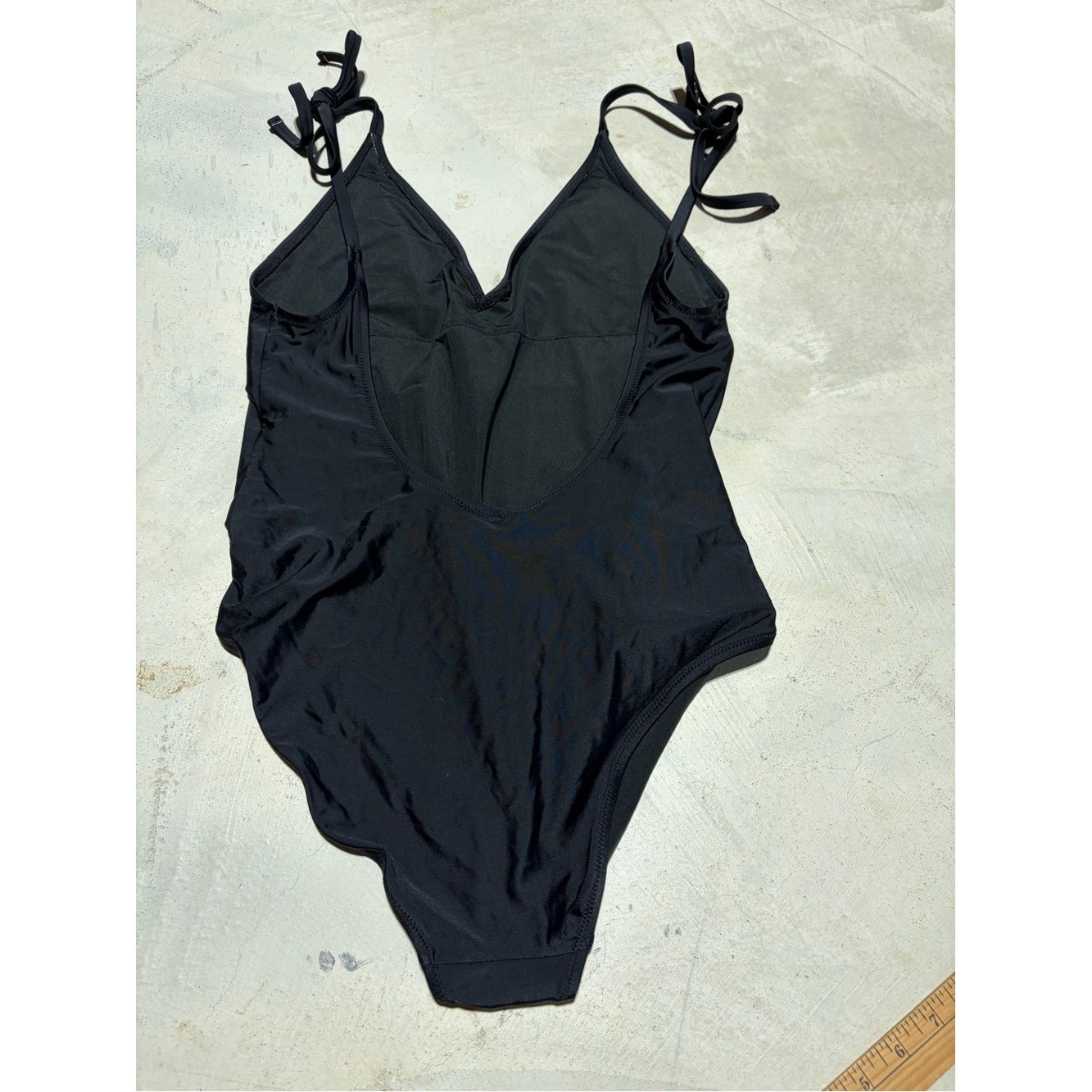 Aerie one piece full coverage black swimsuit large