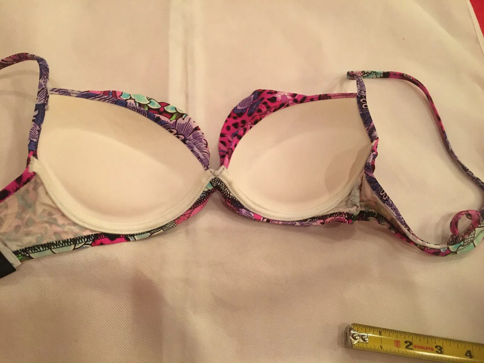 NWOT Roberto Cavalli Bright Tropical Pink Floral Bikini IT 42, S IT 2