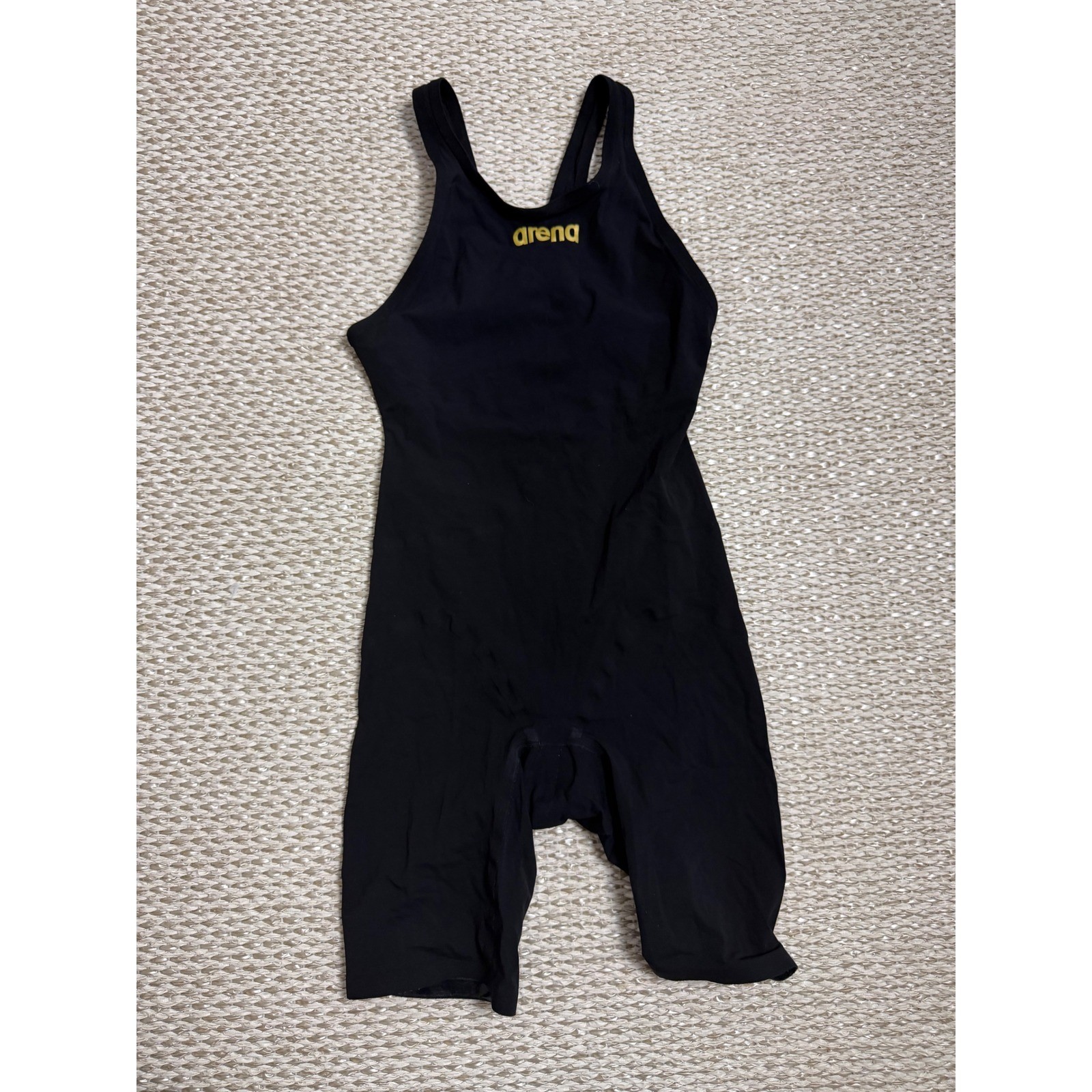 Arena Powerskin Carbon Fiber Technical Racing Swimsuit Black Gold Women 28 FINA