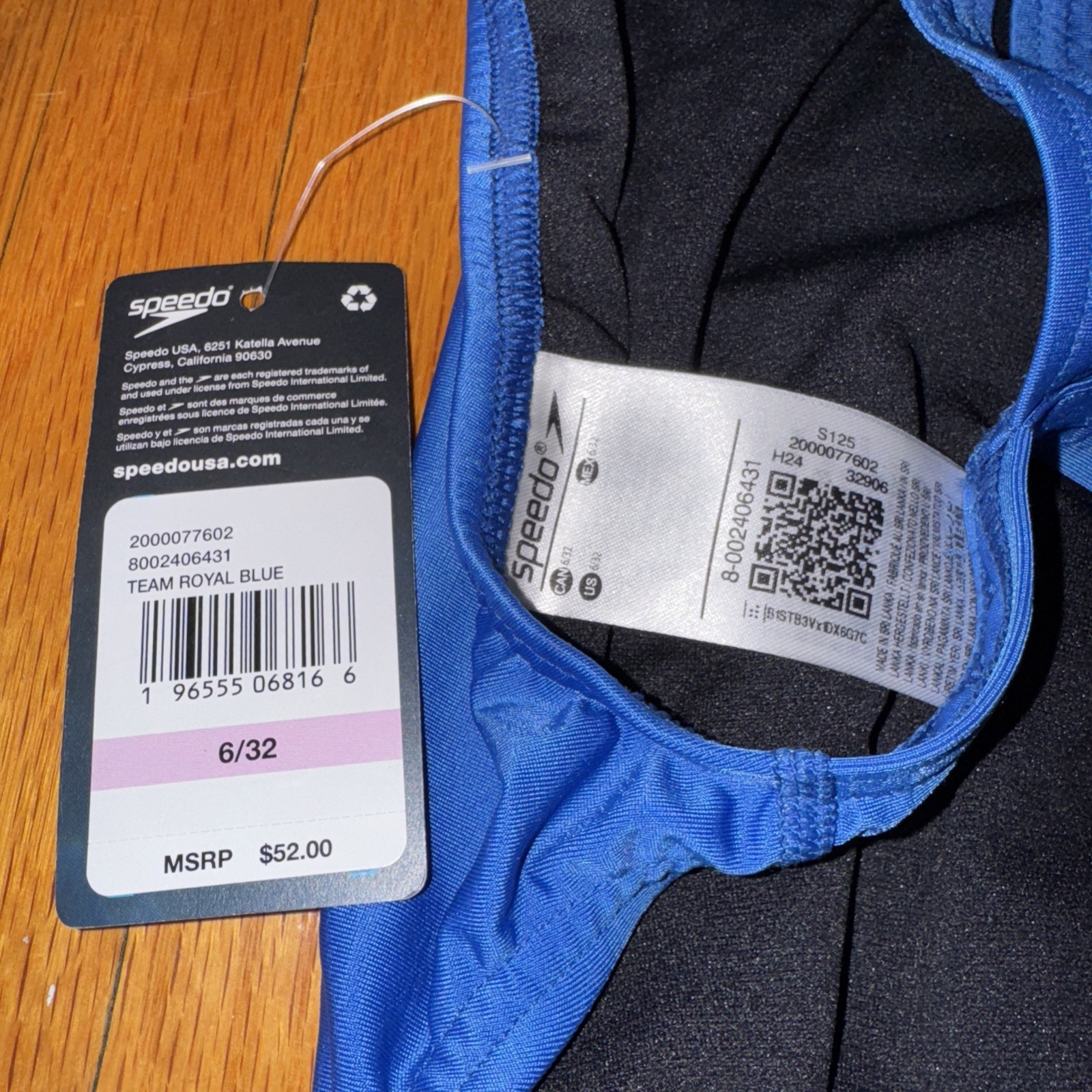 Speedo Women’s Swimsuit Solid Super Pro Team Royal Blue 6/32 NWT