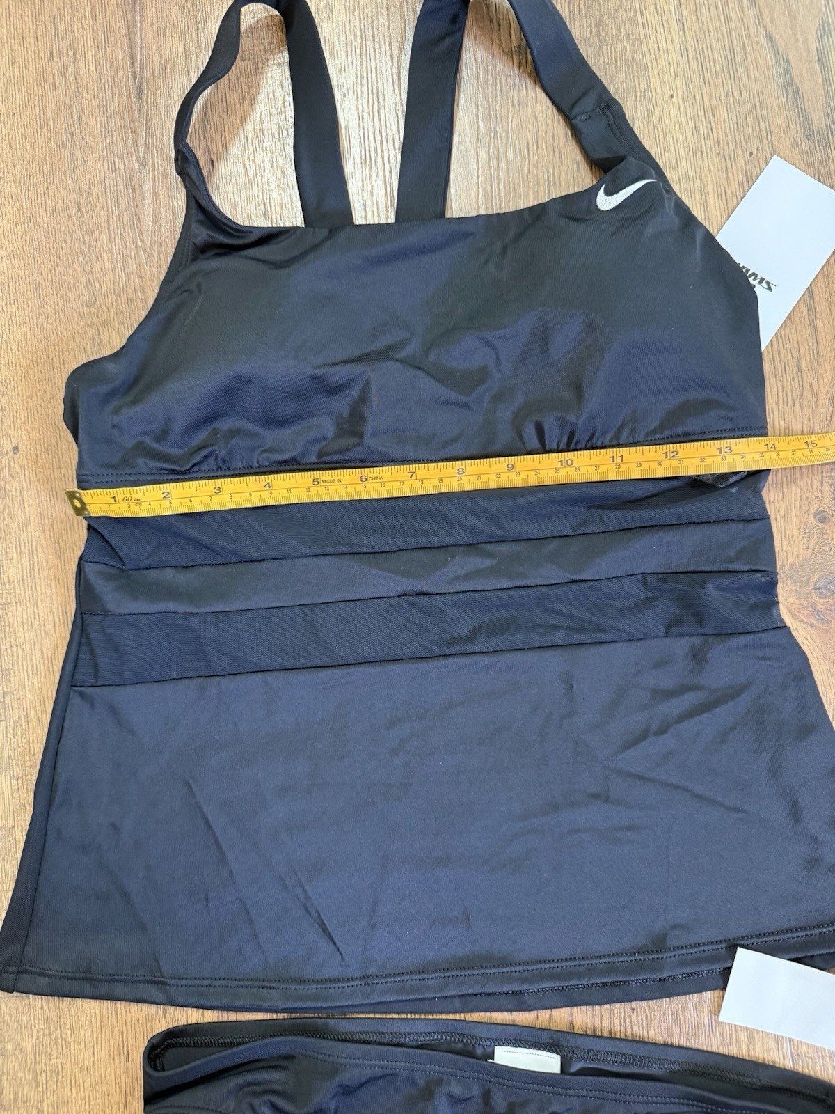 Nike Women’s Black Tankini Competitive Swimwear 2 Piece Set Size M Swimming