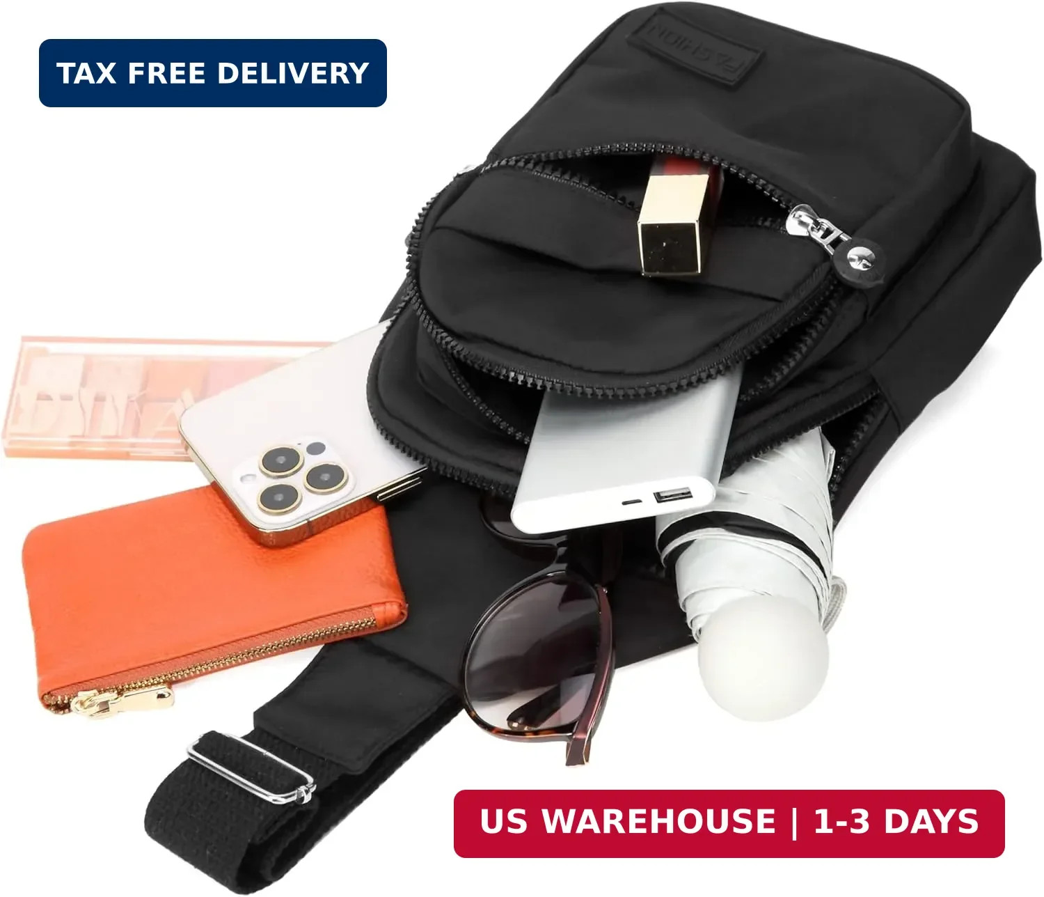 Banelu Small Sling Backpack Crossbody Bags for Women Men, Small Sling Bag Cross