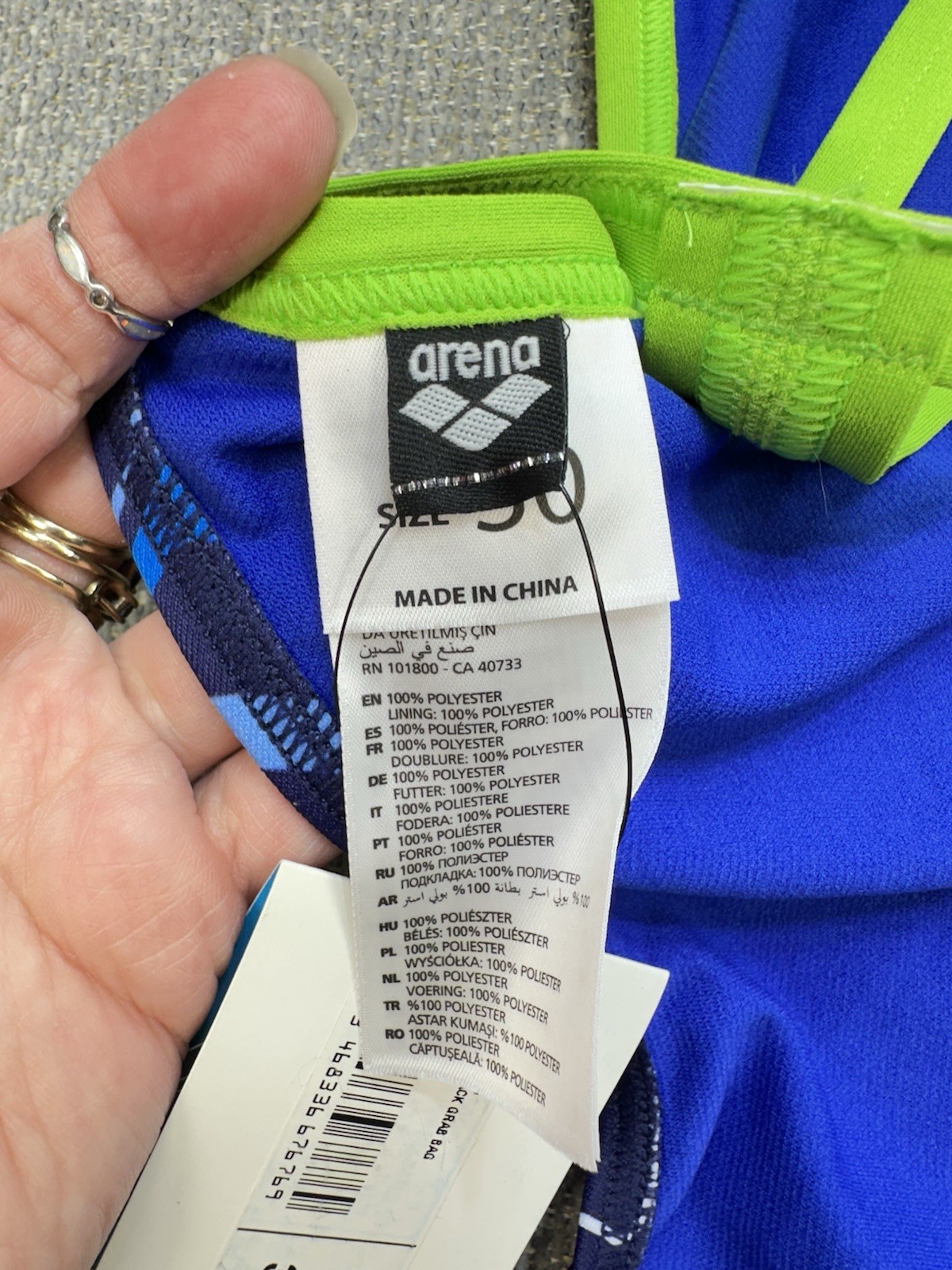 Arena Women’s Challenge Back MaxLife One Piece Training Swimsuit Size 30 Blue