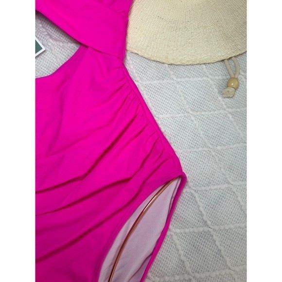 Eomenie Women’s One Piece Swimsuits Tummy Control Cutout High Waisted Pink M