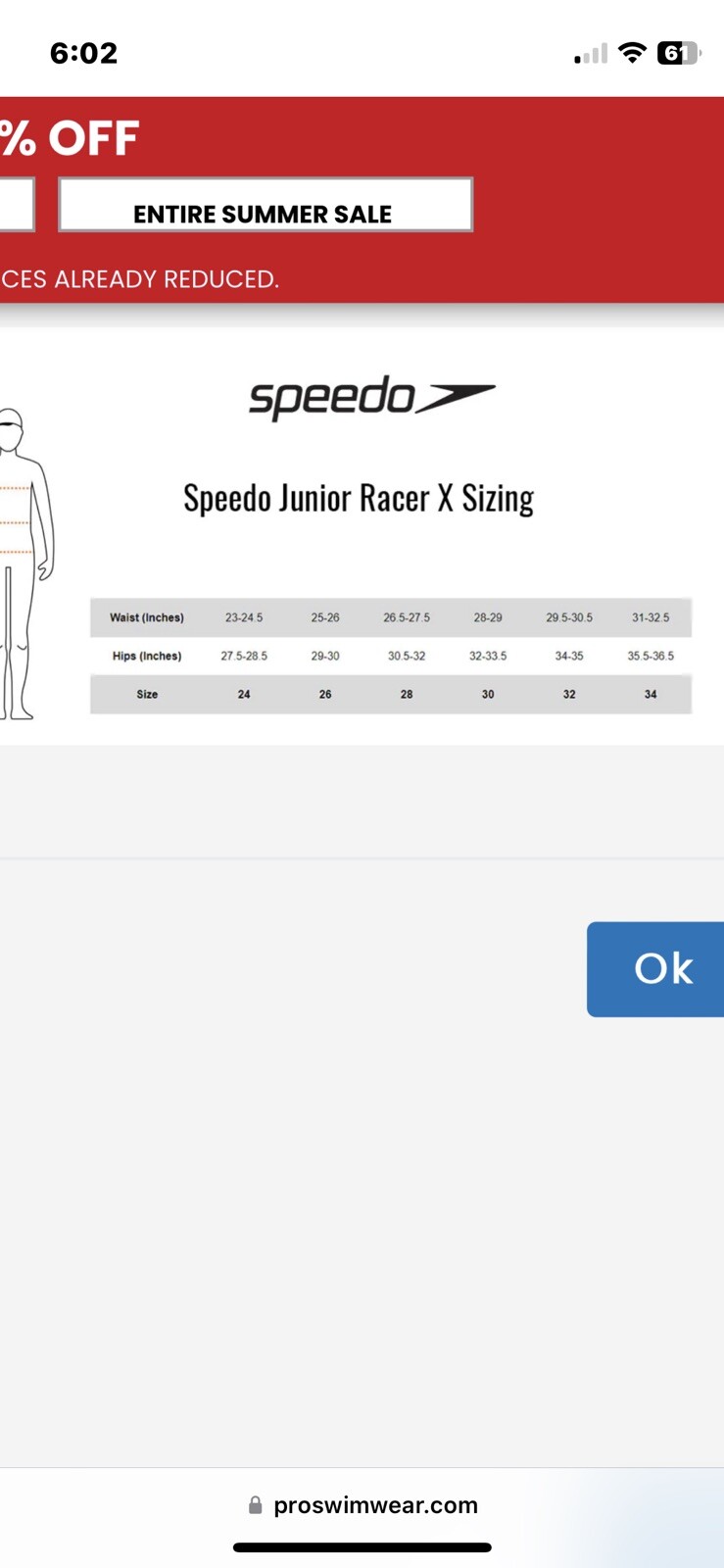 New With Tag And Box Speedo LZR X Junior Open Back Size 26 kneeskin