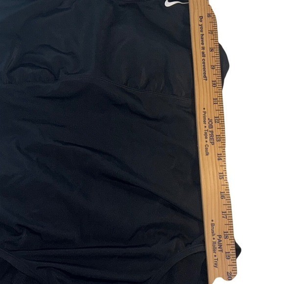 Nike Womens One Piece Swimsuit Black Cutout Back Athletic Swimwear Size L