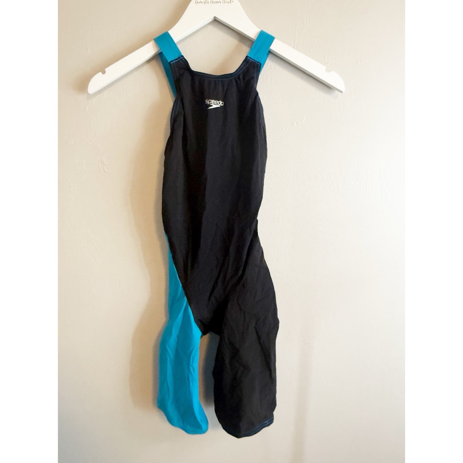 SPEEDO Women’s Blue Black LZR Racer Pro Recordbreaker Kneeskin Comfort Strap 24