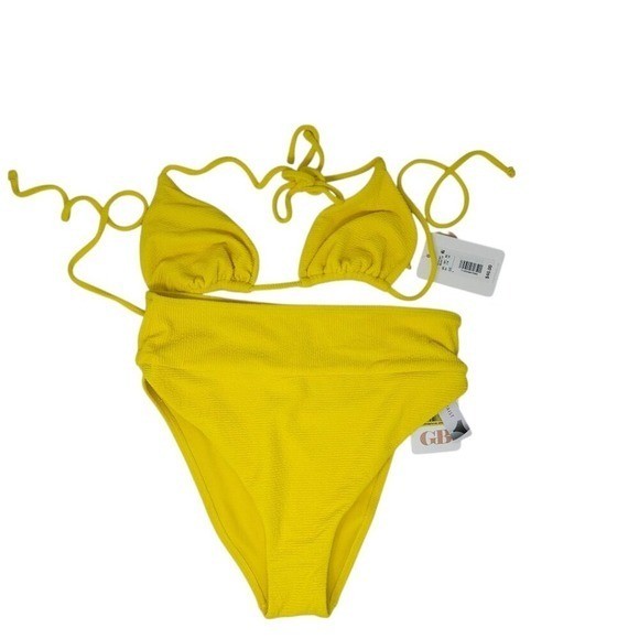 NWT: GB (Gianni Bini) Vibrant Yellow 2 pc Bikini set- Large
