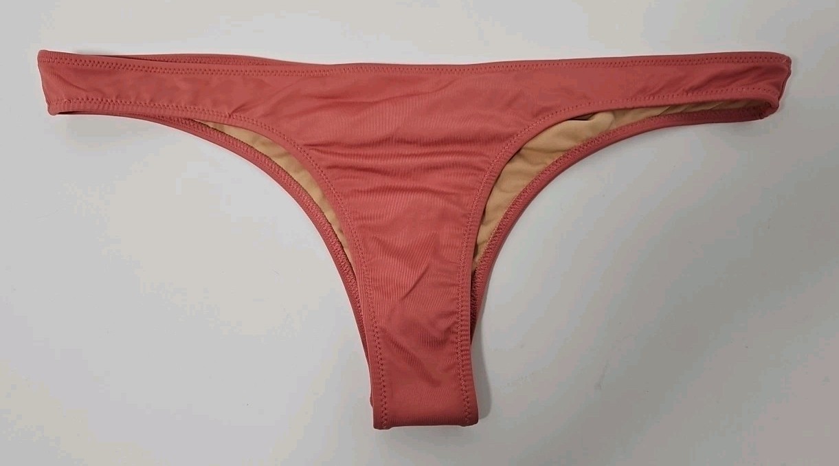 J. Crew Playa Bikini Bottom Womens Small Pink Cheeky Swimwear Minimal Coverage