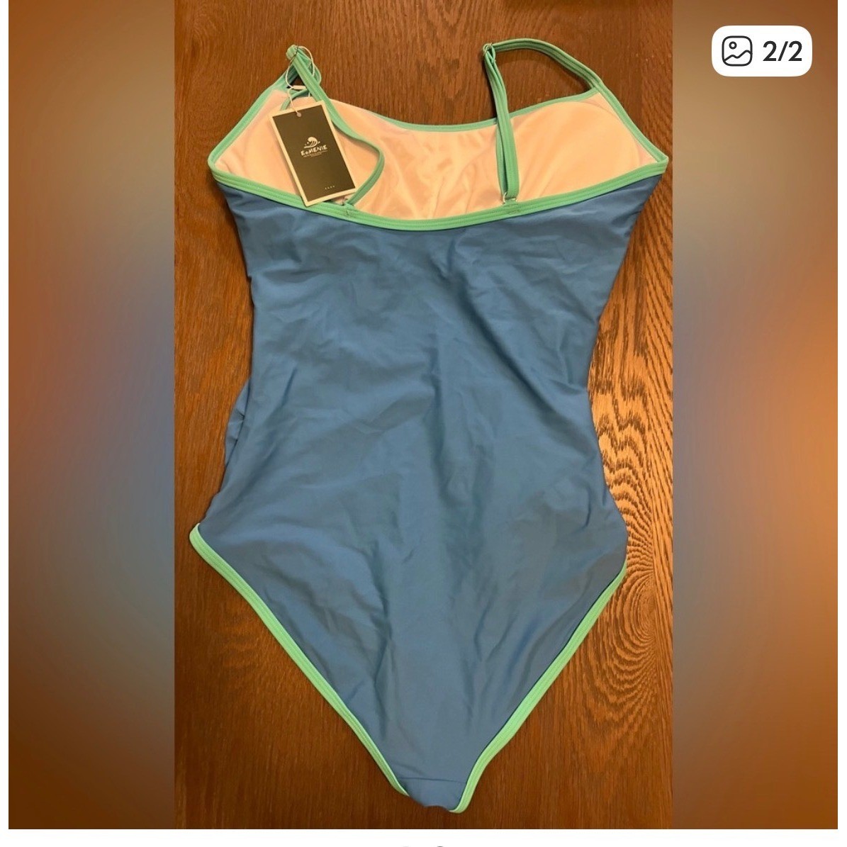 Eomenie swimsuit blue with teal trim