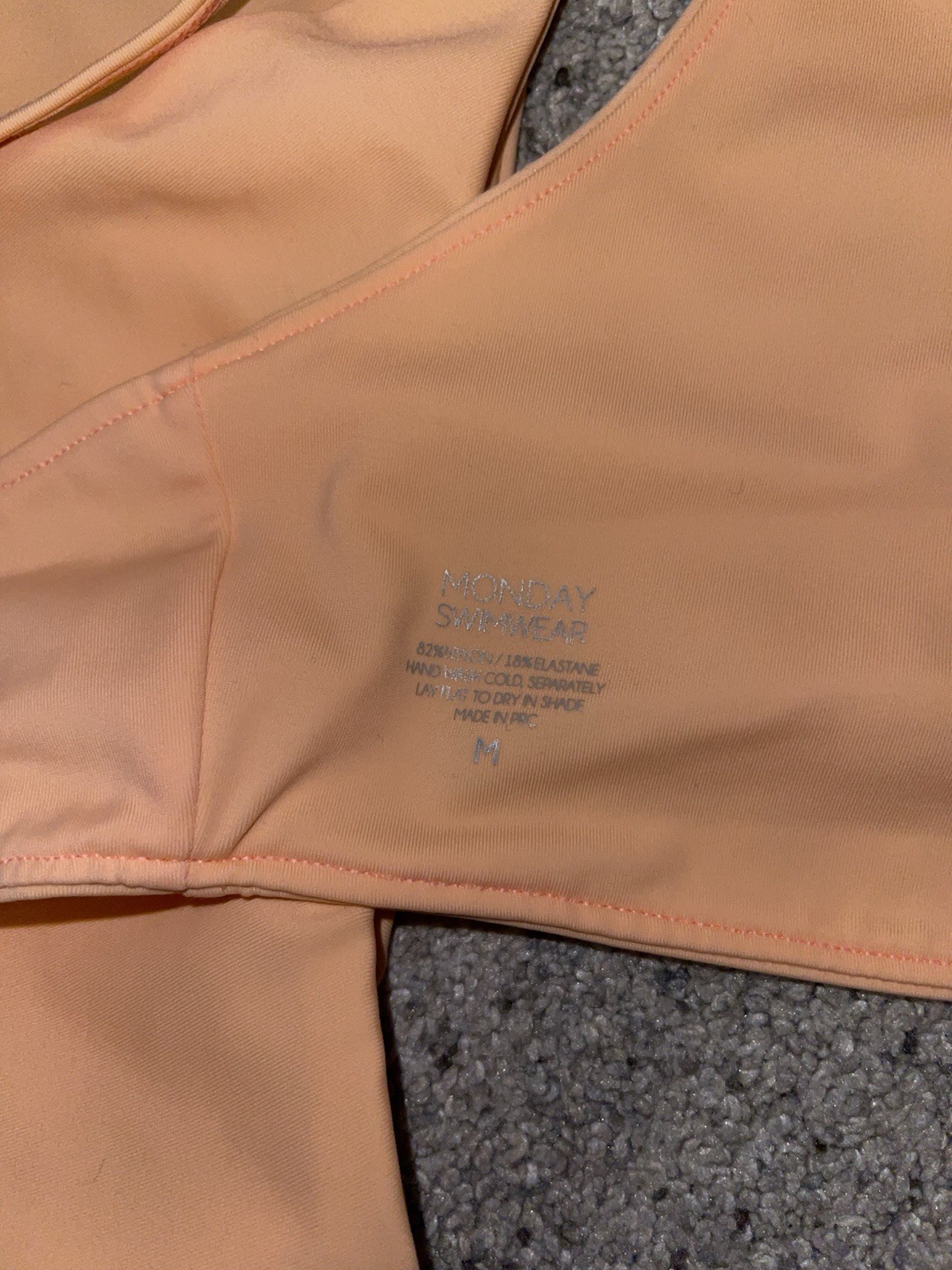 Monday Swim St. Barth’s Bikini Peach Medium Top & petite bottom beach Tropical
