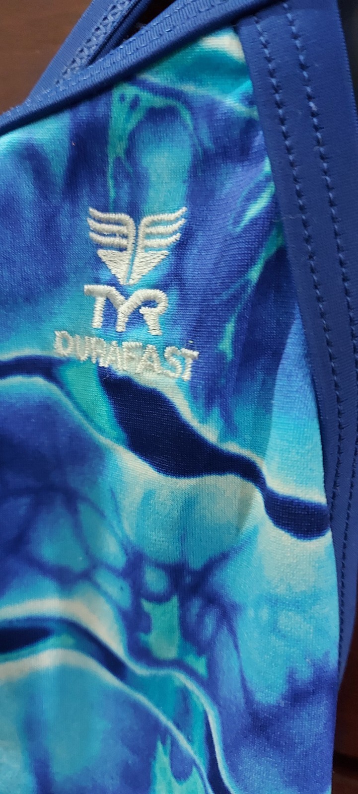 TYR- SWIMSUIT LIGHT BLUE – PRE-OWNED -S34 – BODY & LINING 100% POLYESTER