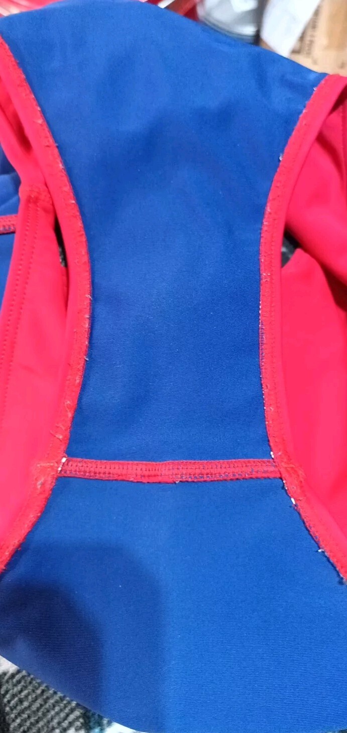 Women’s Sporti Lifeguard Swimsuit One Piece Thin Strap Red Navy Guard+