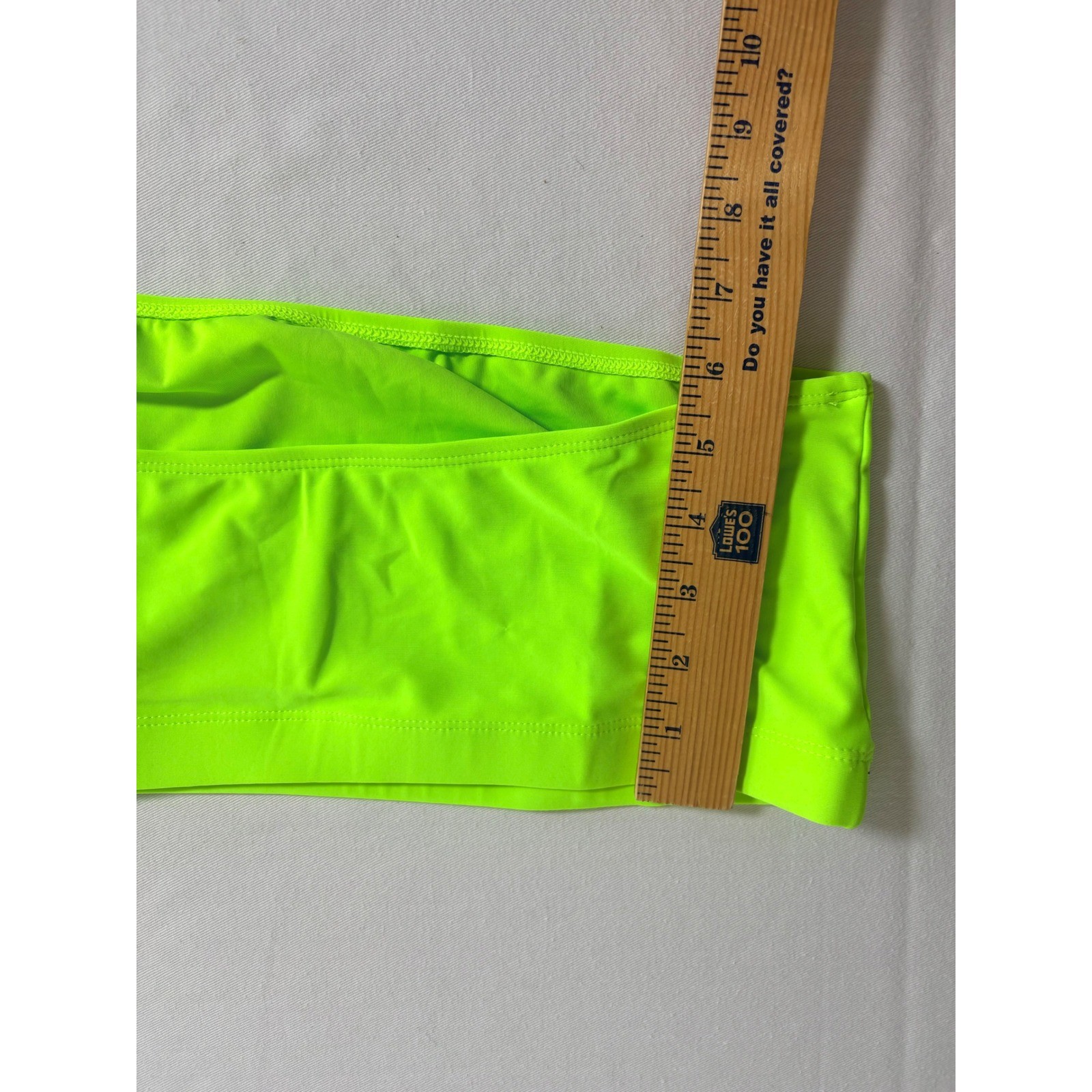 Good American Bandeau Bikini Top 5XL Electric Lime Neon Strapless Swim GSW0766