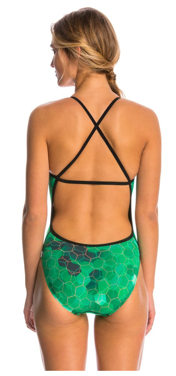 24 26 28 30 32 34 36 38 Dolfin Graphlite HORNET # 747 Green Swimsuit124CBG $68