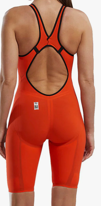 TYR Women’s Venzo Open Back Technical Swimsuit Inferno Size 25. NEW IN BOX!