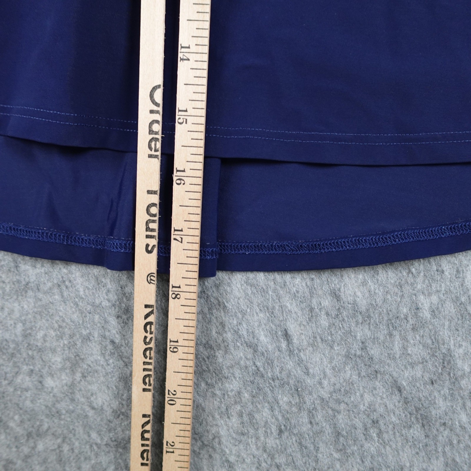 LL Bean Skirt Women 12 Navy Blue Swim Skort Shaping UPF 50 Sun Protection