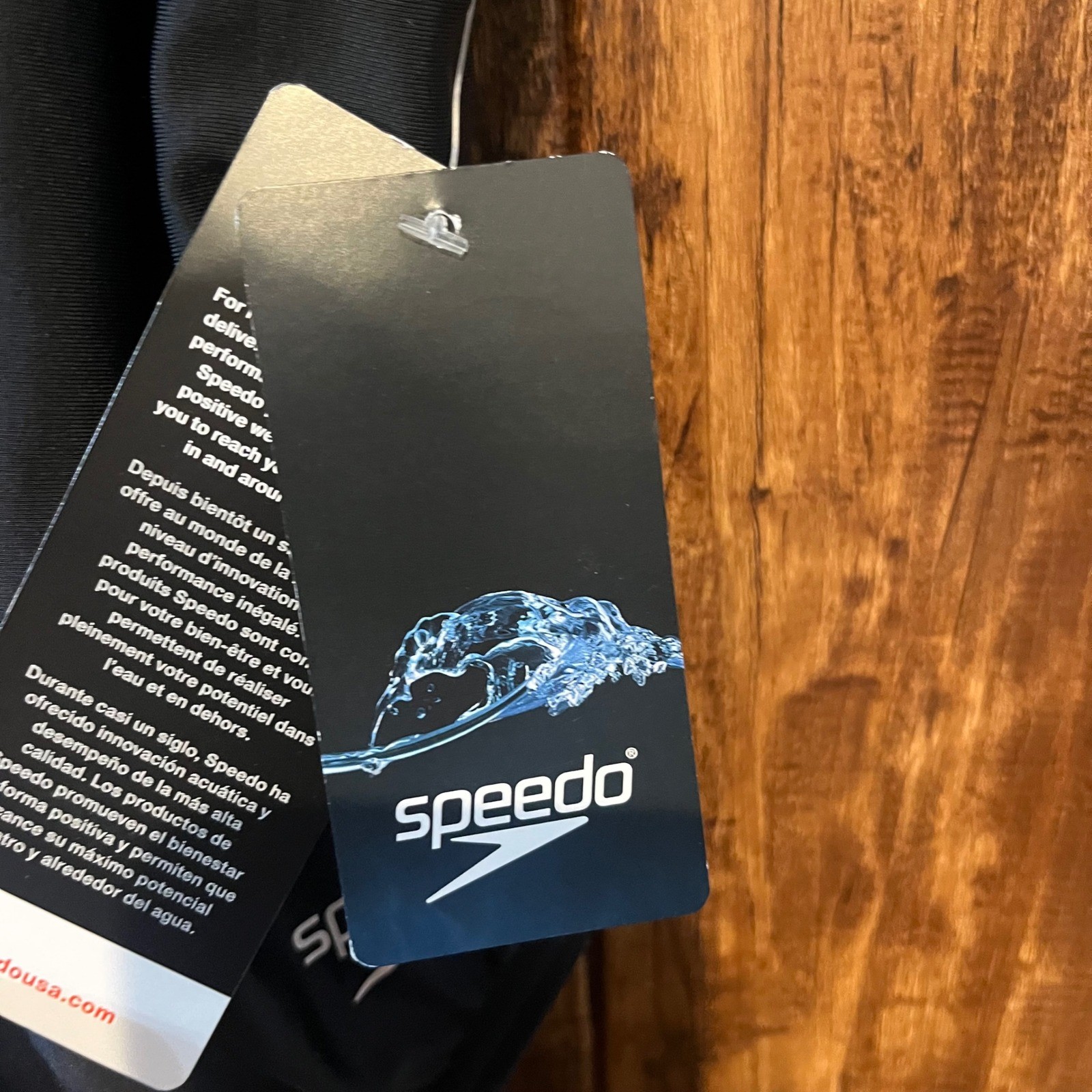 Speedo Womens Swimsuit One Piece Team Black Size 6/32 Training NEW