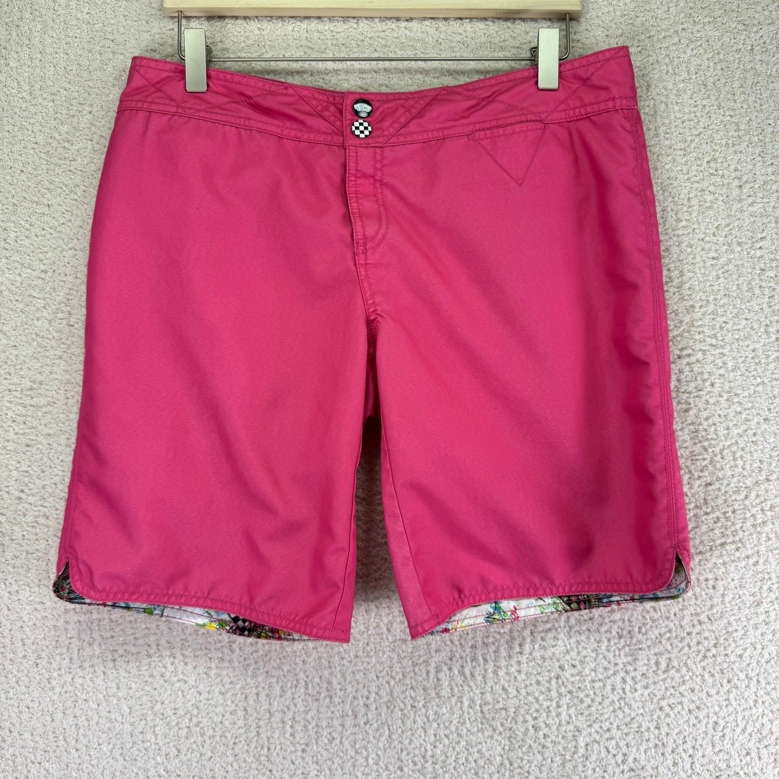 Vans Board Shorts Reversible Floral Pink Swim Surf Size 11