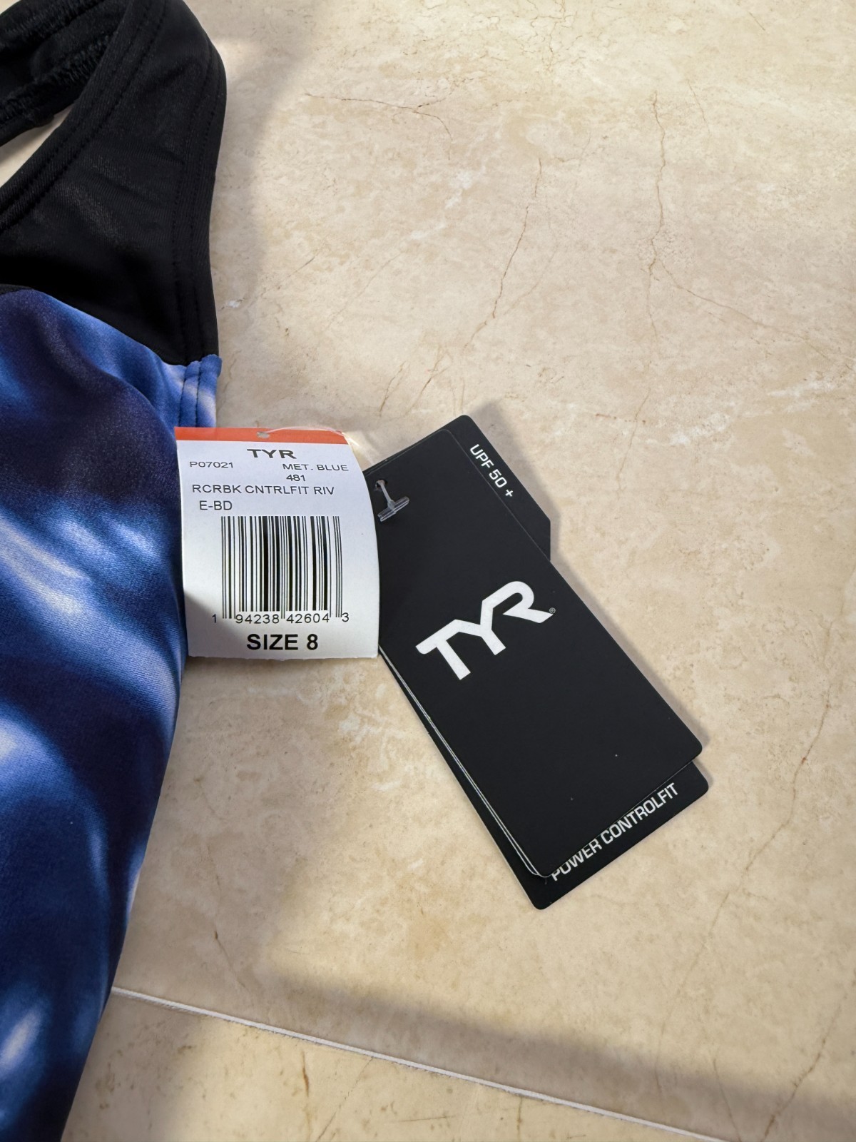 TYR DURAFAST ELITE WOMEN’S DIAMOND CONTROLFIT SWIMSUIT RIVO P07021 Blue Size 8
