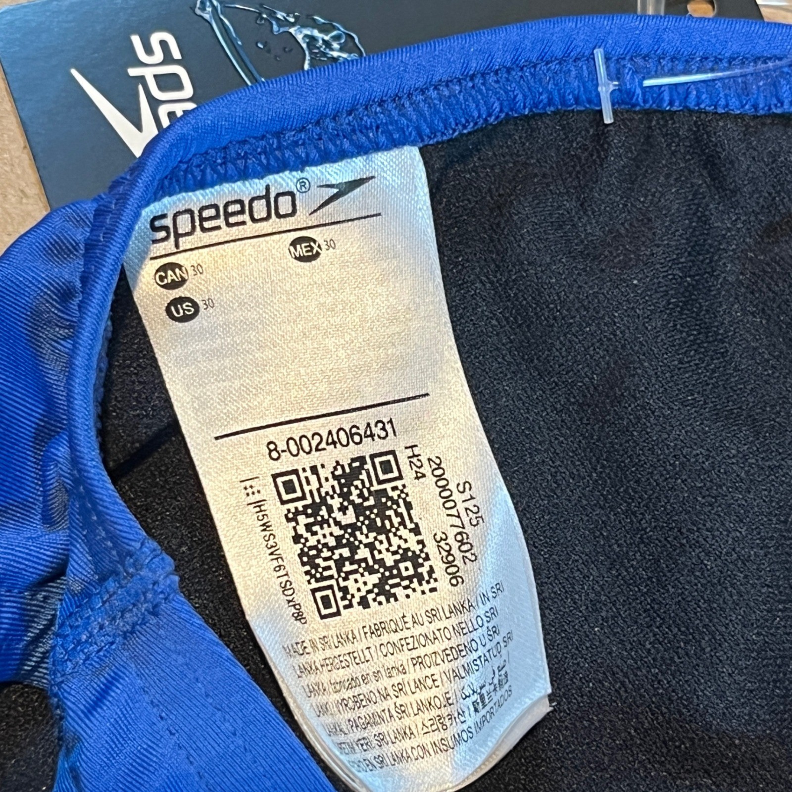 Speedo Team Royal Blue Flyback Training One Piece Swimsuit Size 30 NWT