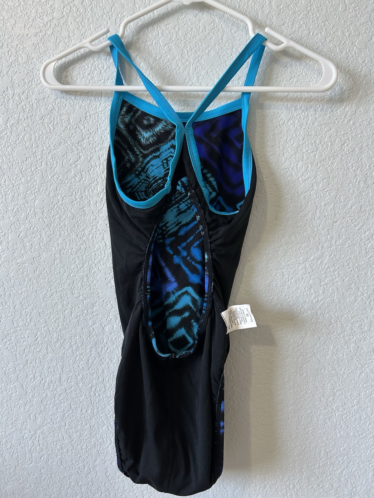 MAO Sandies Cube One Piece Swimsuit Size 32 Blue H-Back Competitive NWT