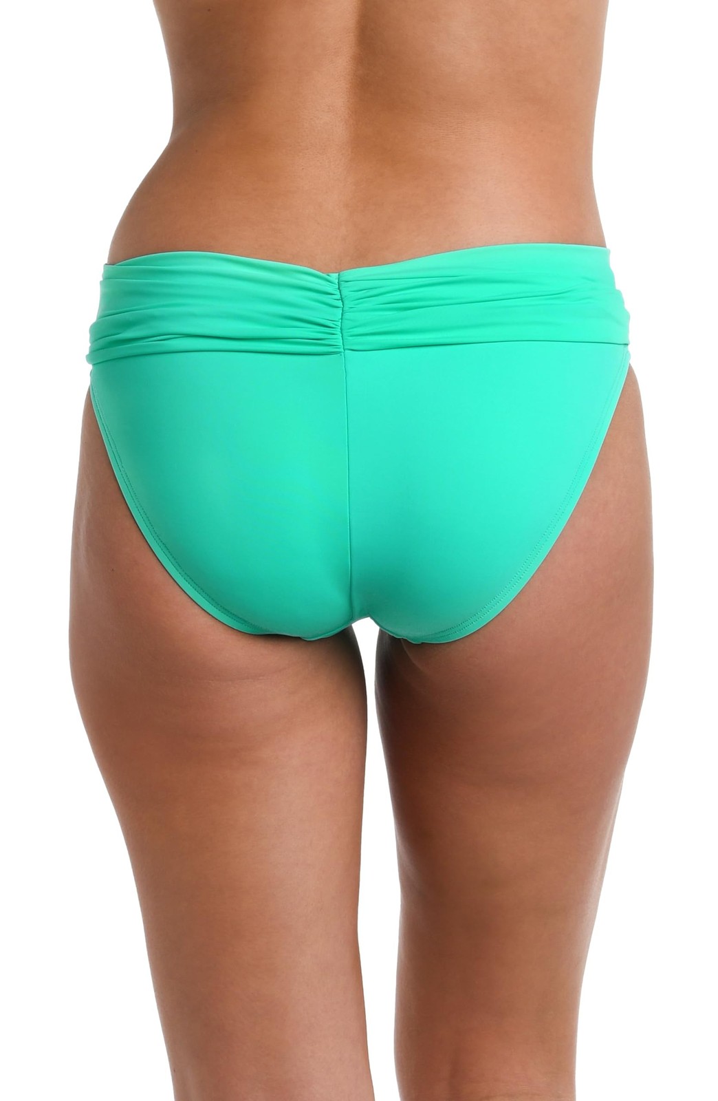Island Goddess Shirred Band Hipster Bikini Swimsuit Bottom 12 Seafoam