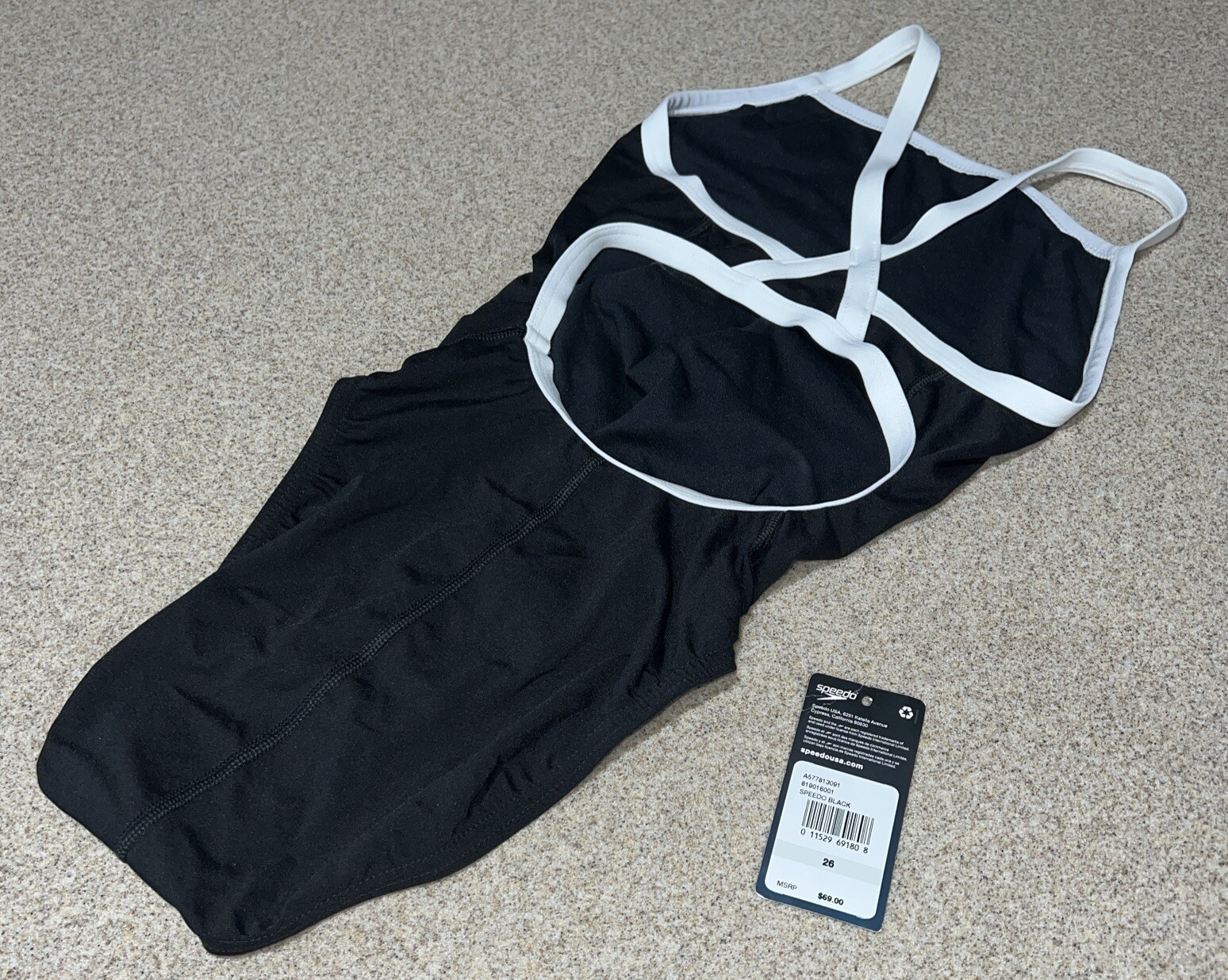 Speedo Endurance Flyback Training Women’s Swimsuit Black Sz 26