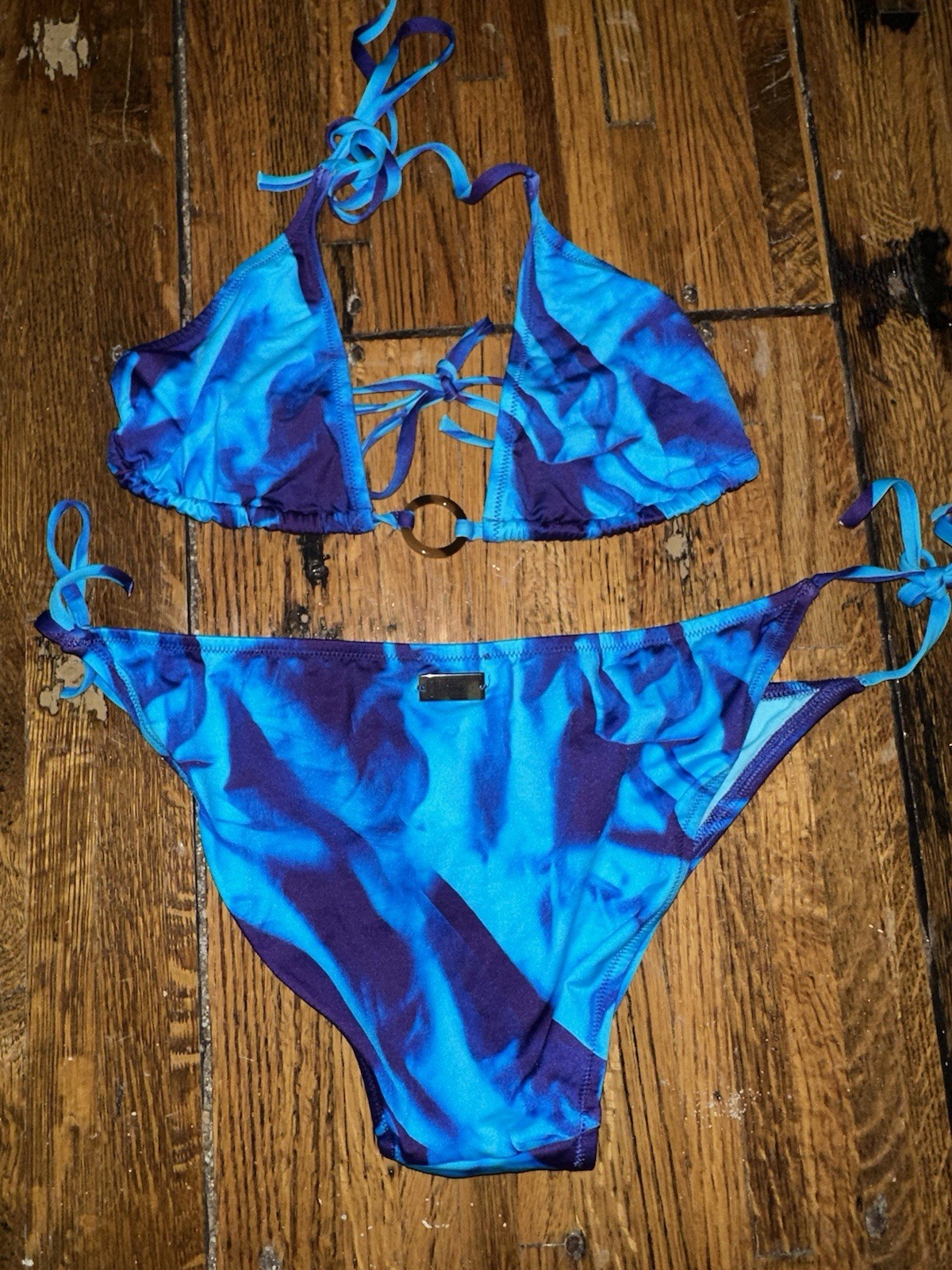 Blue tie-dye Vilebrequin’s Les Draps string bikini Sam’s Fifth Avenue