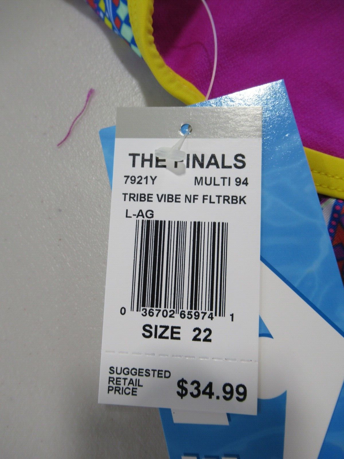 TYR The Finals Tribe Vibe NF Size 22 Multi *NWT*