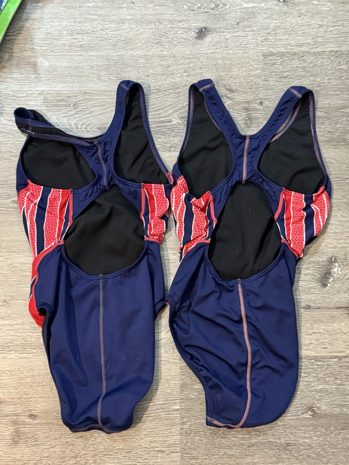 Lot of 3 Competition Swim One Pieces Red White Blue Speedo Endurance + TYR 6/32