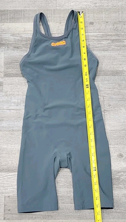 Arena Powerskin Women’s Open Back Tech Suit Gray/Orange Size 28 Racing