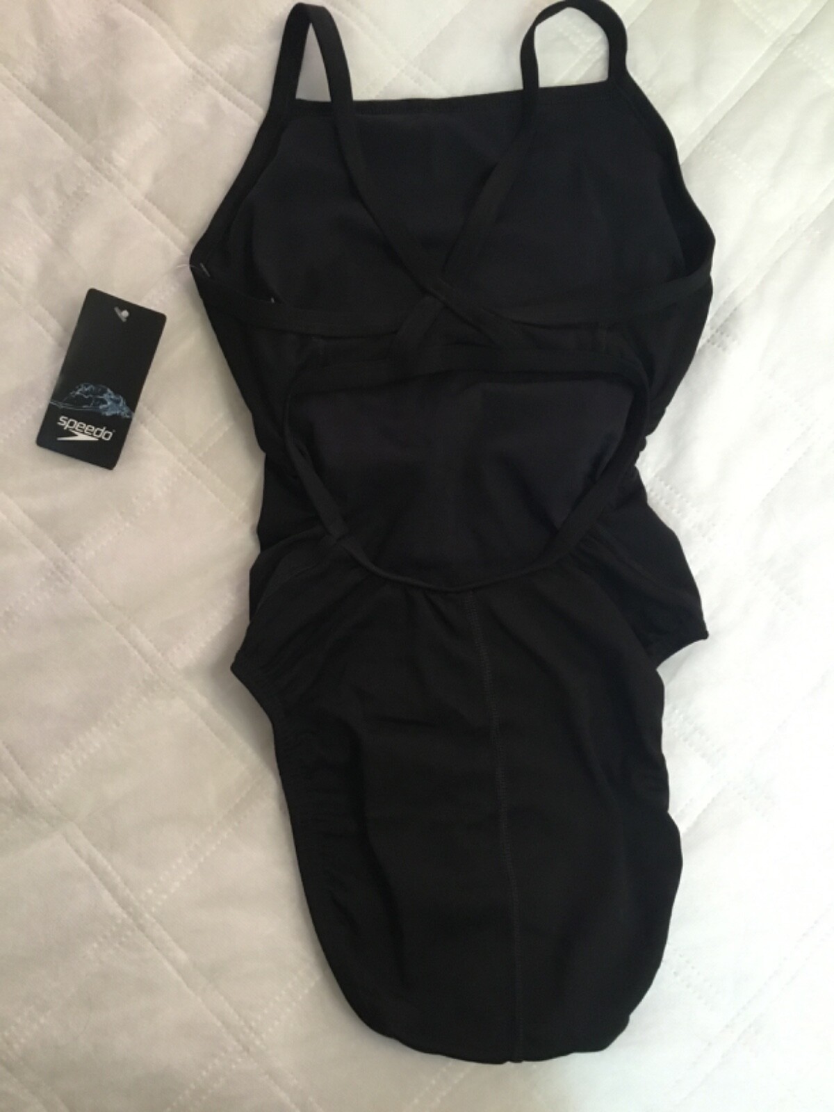 NWT Speedo Swimsuit Endurance+ Black Size 30 $75