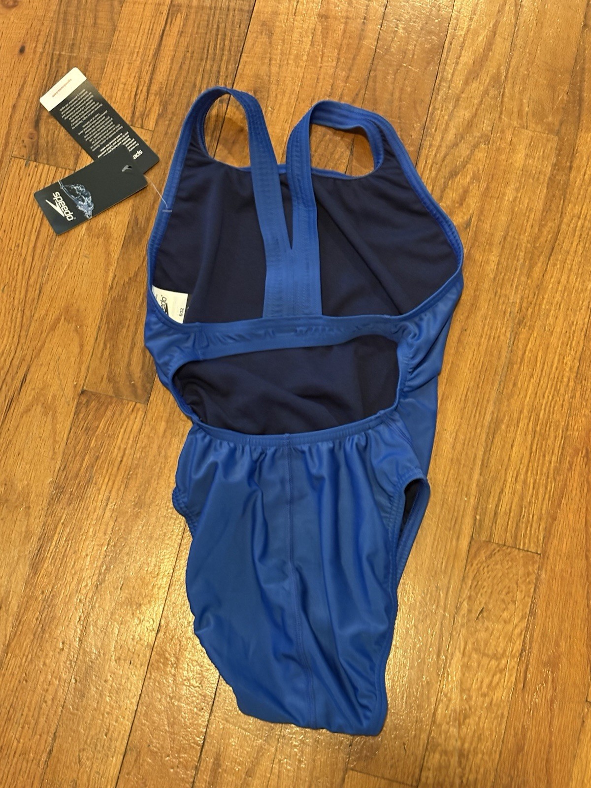 Speedo Team Blue One Piece Competitive Super Pro Back Swimsuit 6/32 Polyester