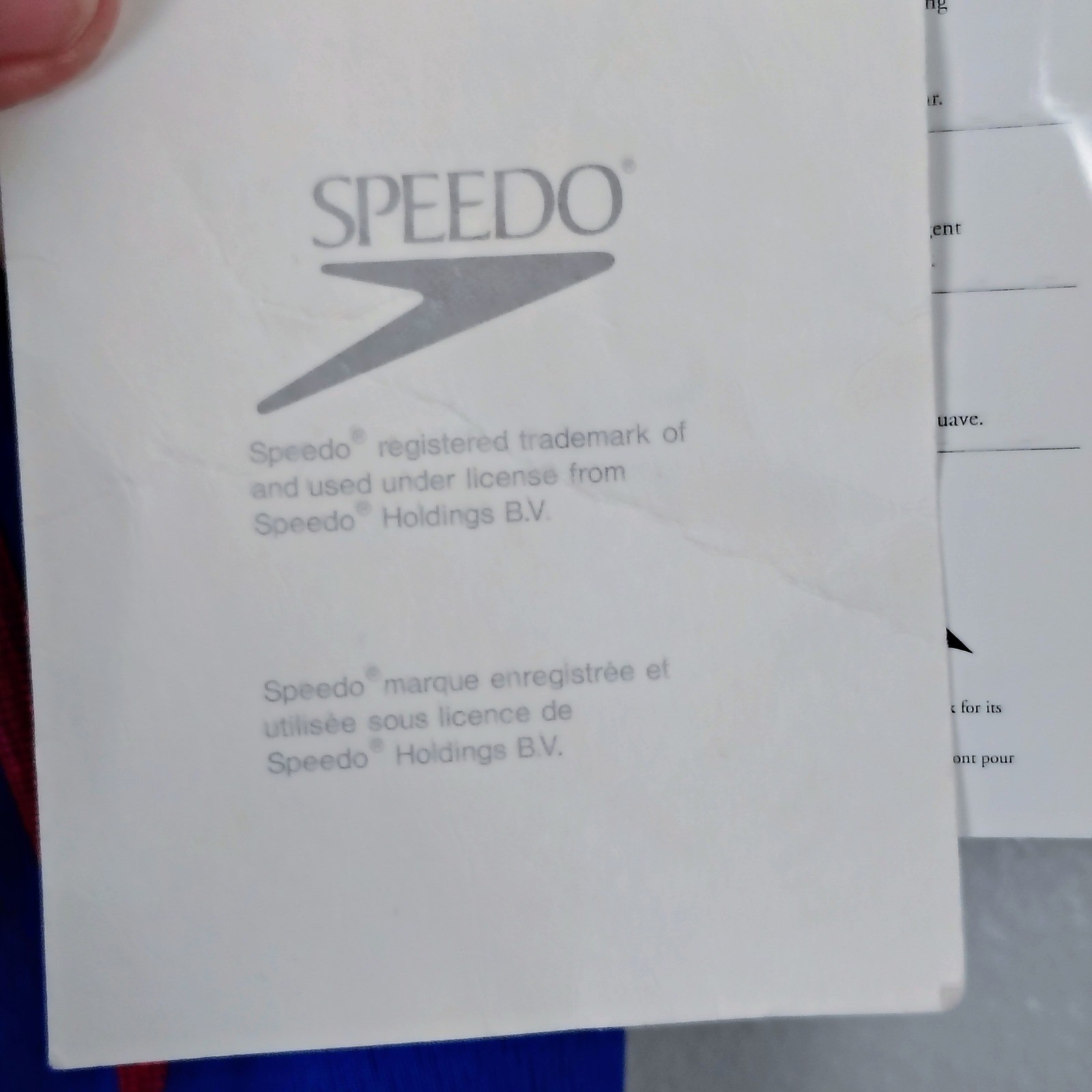 Speedo Aquablade Full Body Swimsuit Blue Red 705848 42L Vintage USA NWT nos