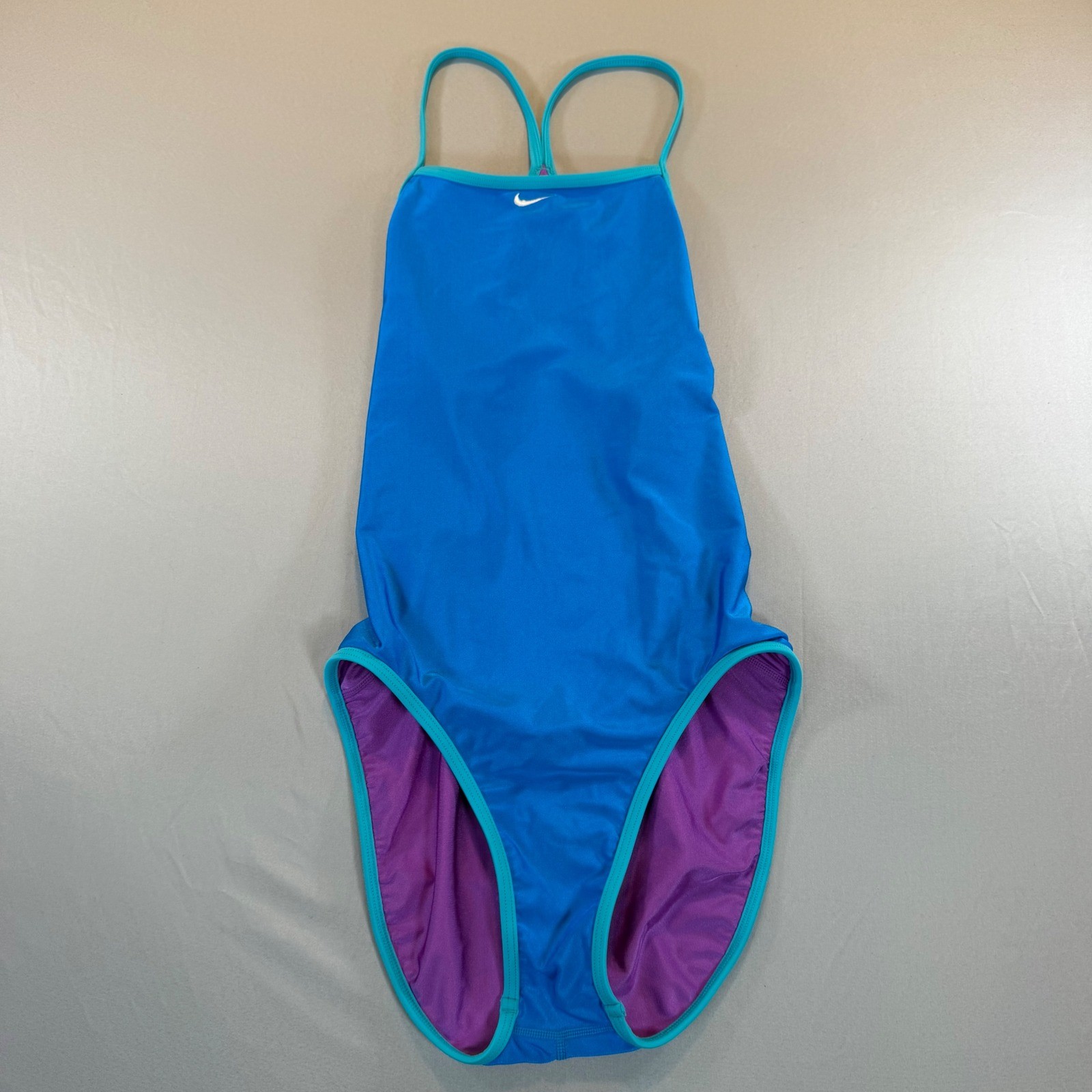 Nike Womens One Piece Swimsuit Y2K Vintage Style Retro Racerback Medium No Tag
