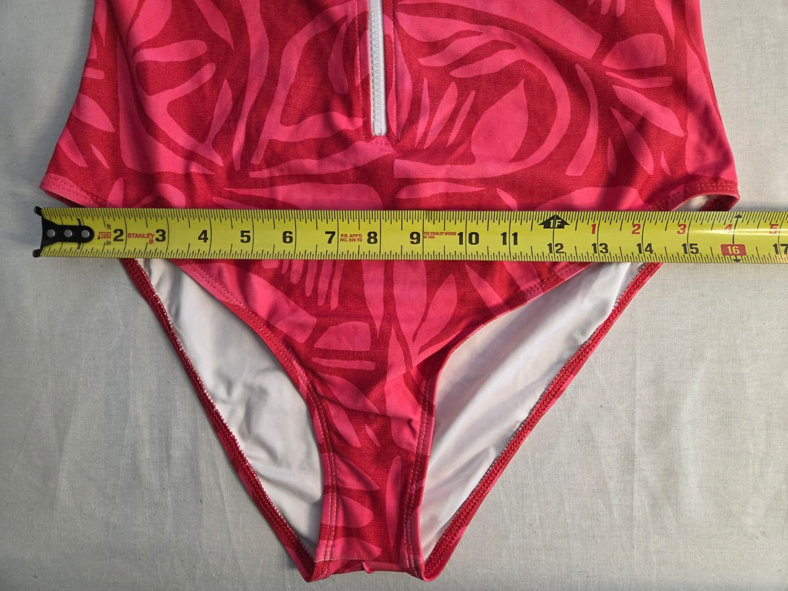 Next By Athena Long Sleeve Zip One Piece Swimsuit Scuba Suit Size XL Pink Tiki