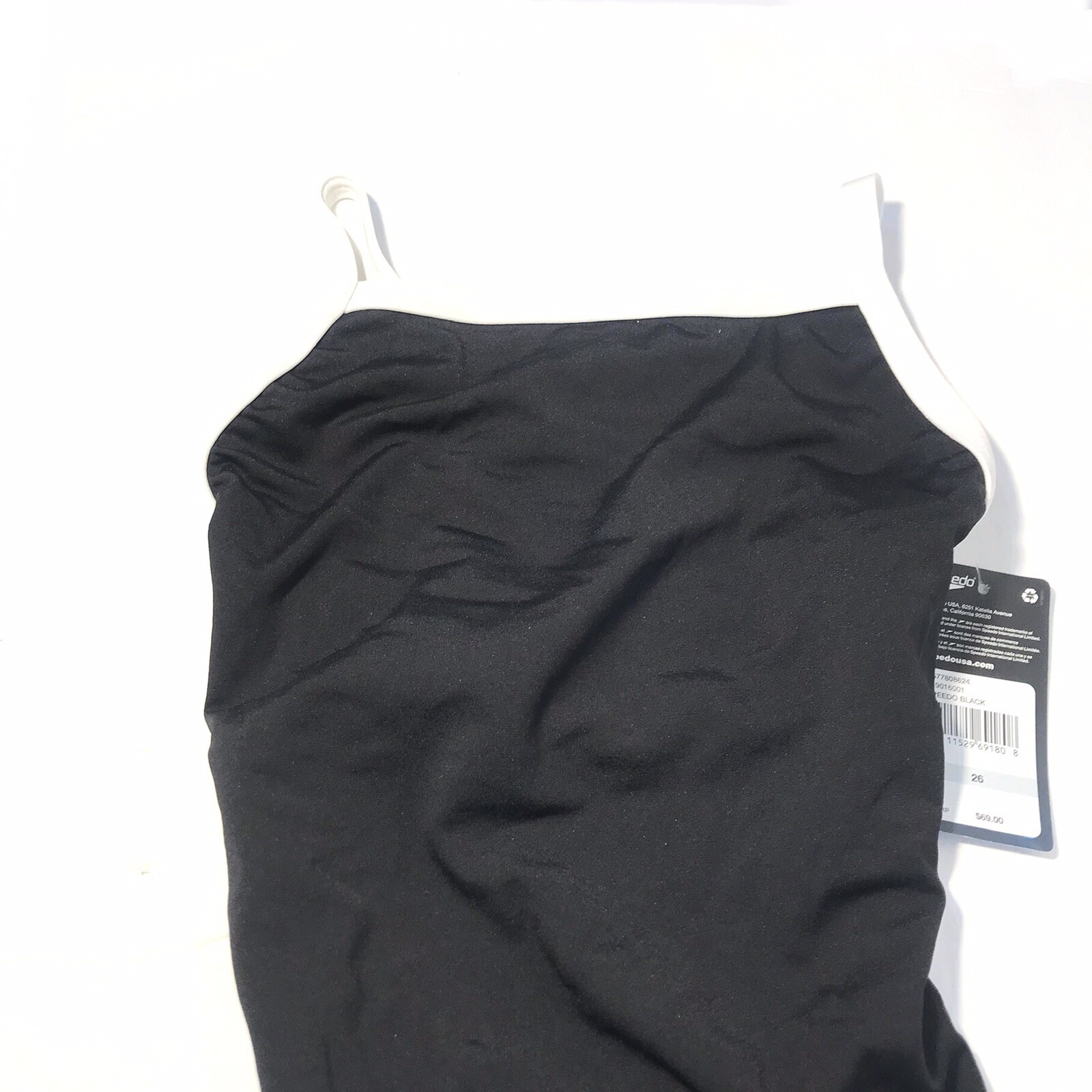 Speedo Competitive Endurance Swimming Suit Flybck Traing Suit A XS/26 Black NWT