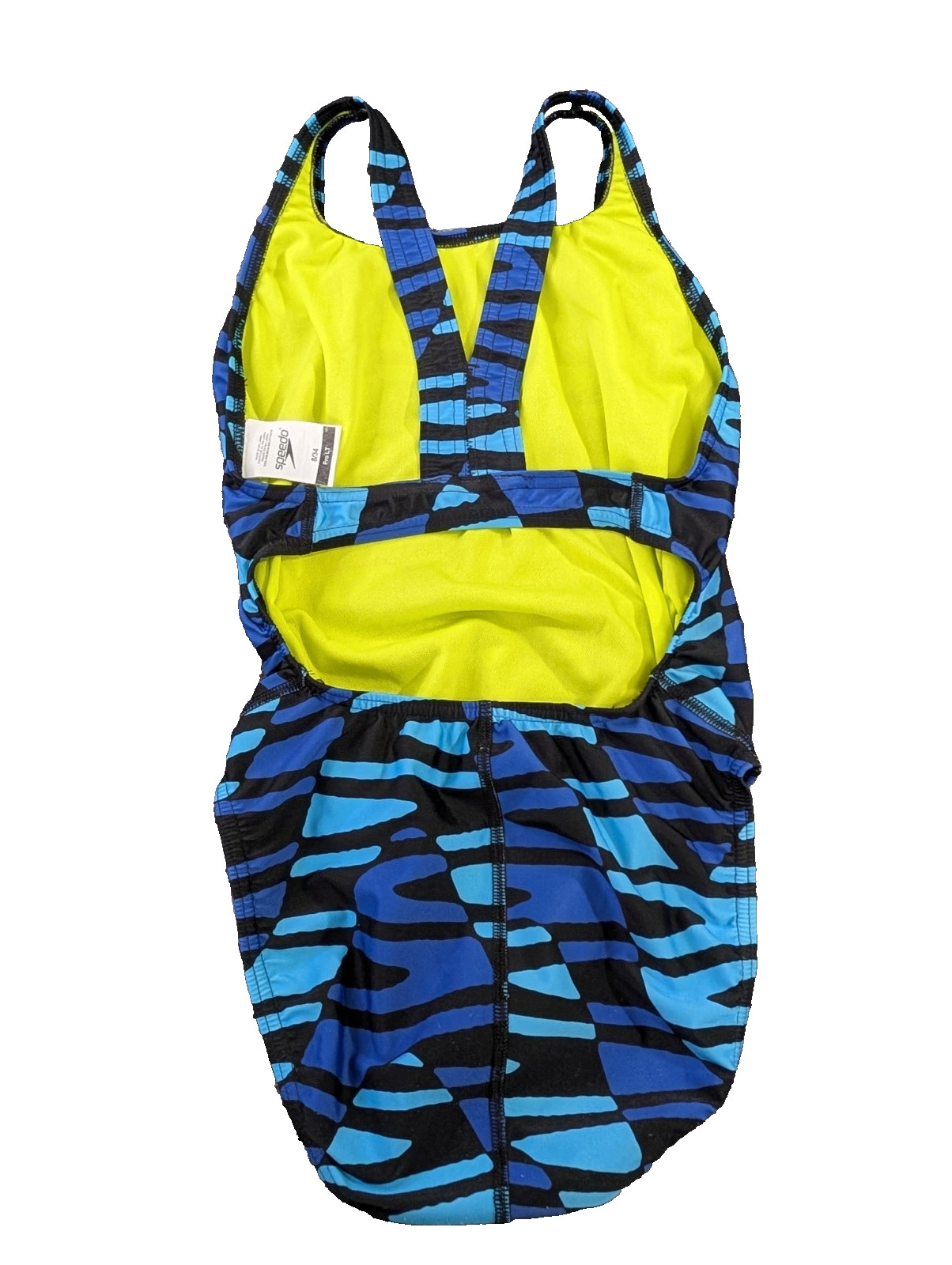 Speedo Disco Boom Flyback One Piece Swimsuit Womens 8 34 Blue ProLT Training