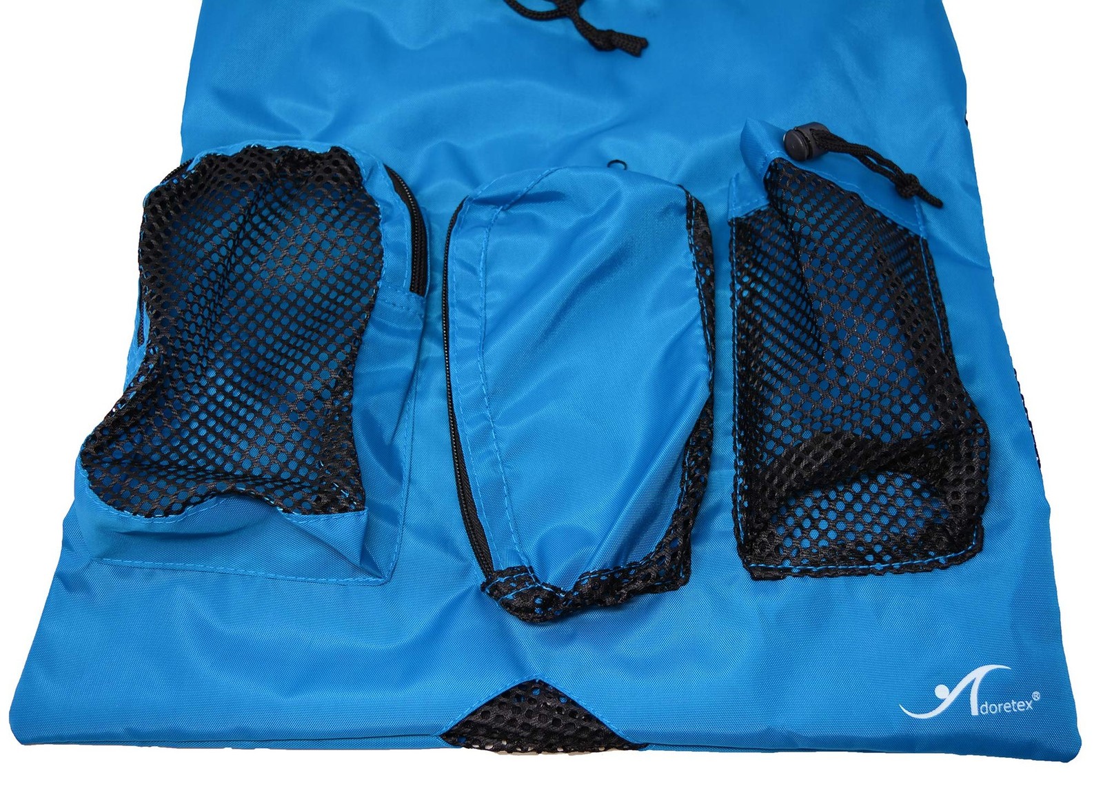 Adoretex Quick Dry Mesh Equipment Sport Drawstring Gym Swim Bag Blue